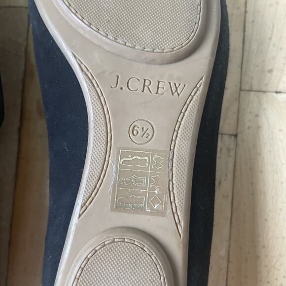 J‎ Crew Georgie Black Suede Penny Loafer Womens Size 6.5 EUC - Picture 3 of 7